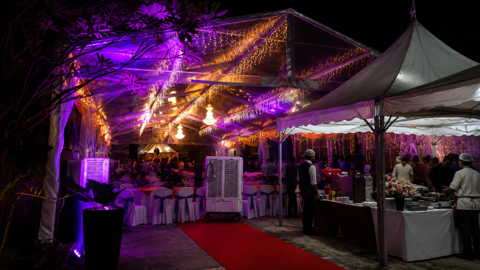 Aircond Transparent Marquee Tent Rental Malaysia setup photo