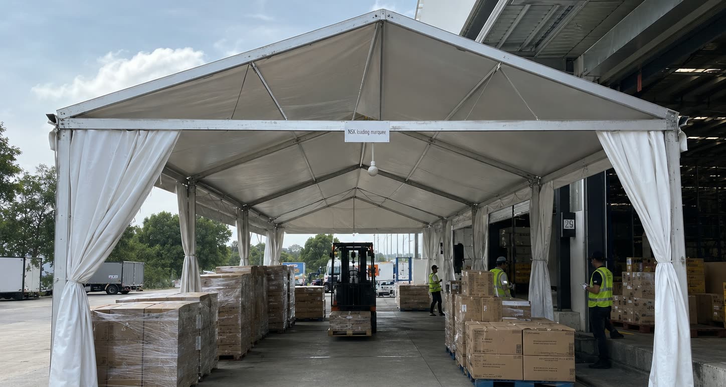 Temporary Warehouse Tent Rental Malaysia setup photo